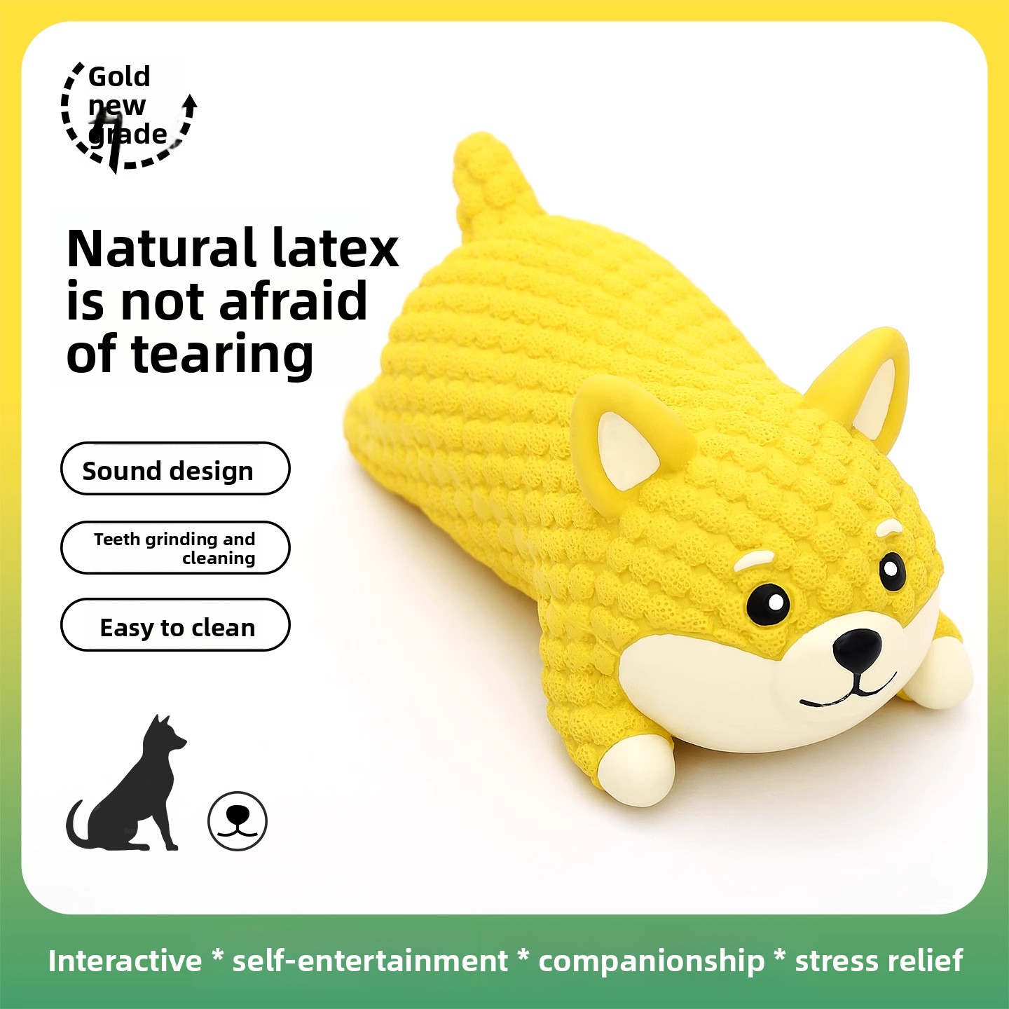 Interactive Squeaky Plush Dog Toy - لعبة مضغ للكلاب على شكل دب