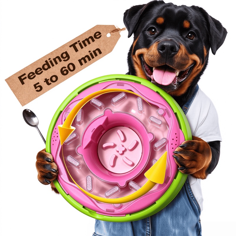 Dog Puzzle Feeder Toy - صينية توزيع الحلوى على شكل دونات